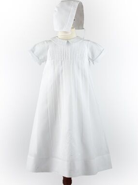 Feltman Brothers Christening White Gown with Peter Pan Collar